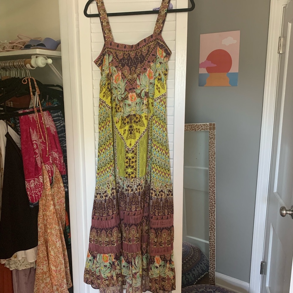 Anthropologie maxi printed dress